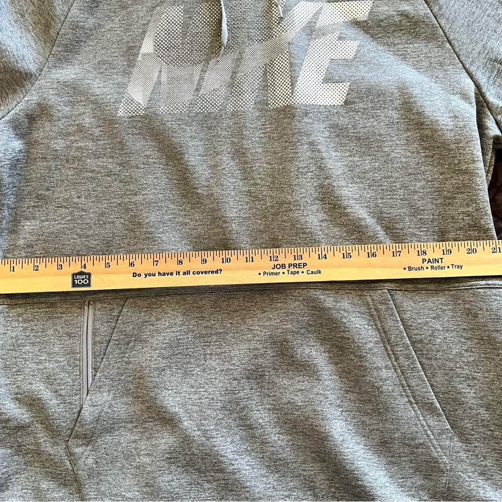 Nike Therma Men's Gray Heather Fleece Lined Pullover Hoodie in size Large - Picture 4 of 10
